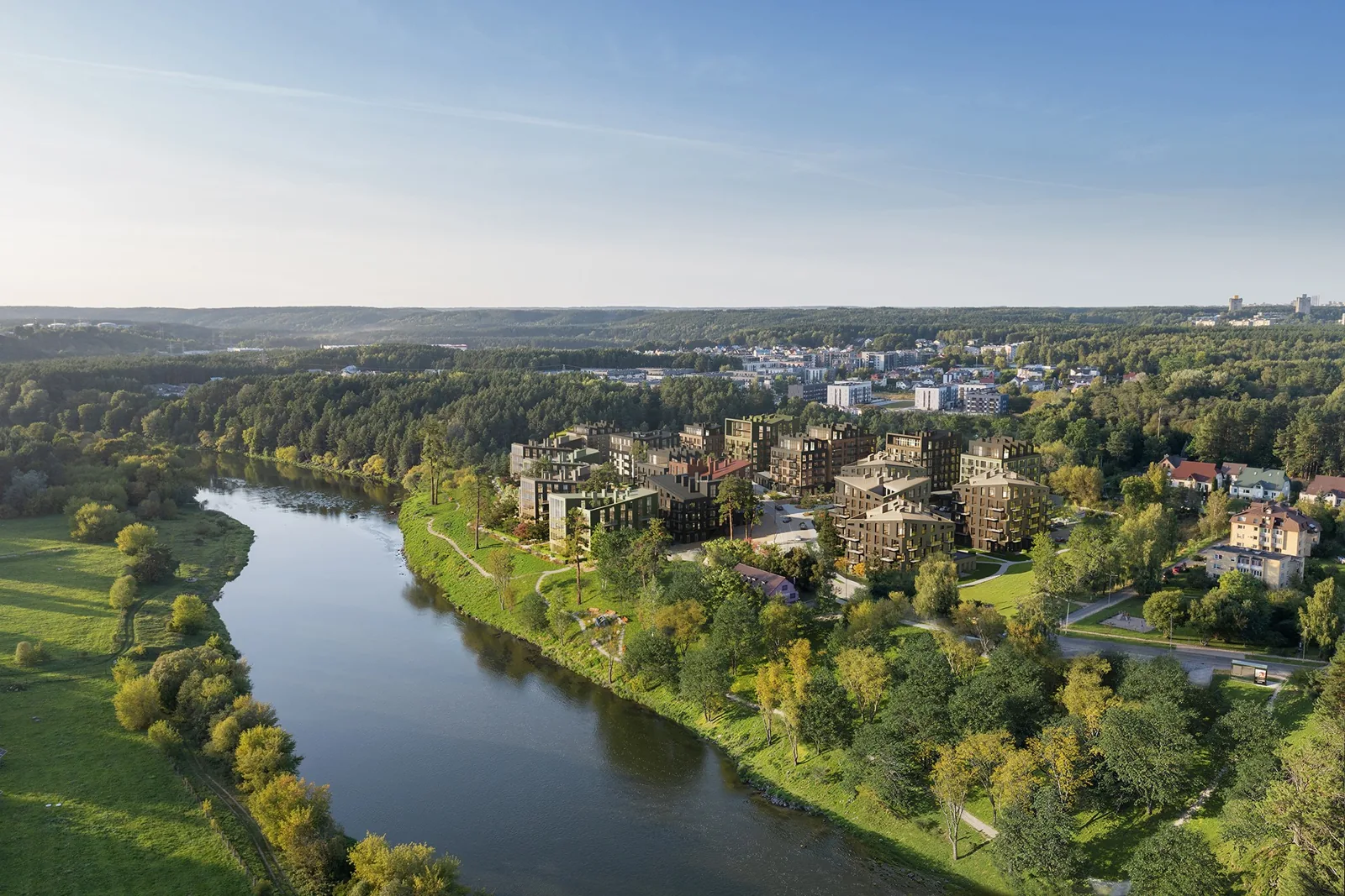 Tarp Neries ir Bukčių miško kyla naujas 18 daugiabučių kvartalas | VisitVilnius.lt