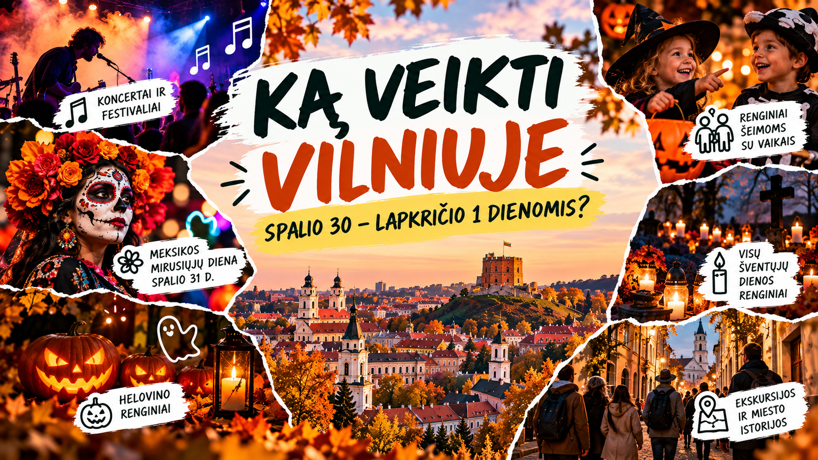 Ką veikti Vilniuje spalio 30 – lapkričio 1 dienomis: Helovinas, koncertai ir renginiai šeimoms | VisitVilnius.lt