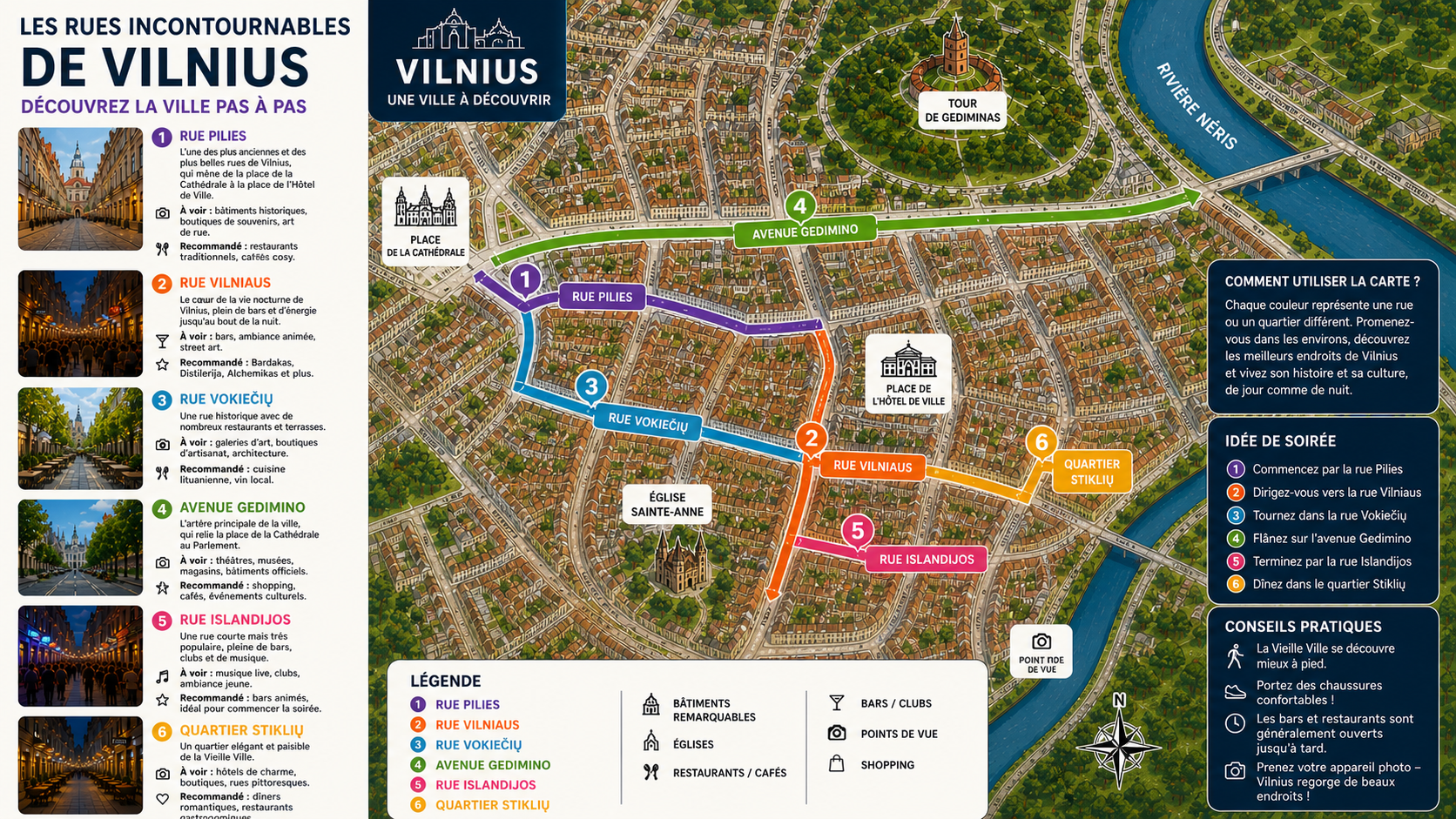 Les rues les plus importantes de Vilnius : là où commence la vraie vie urbaine