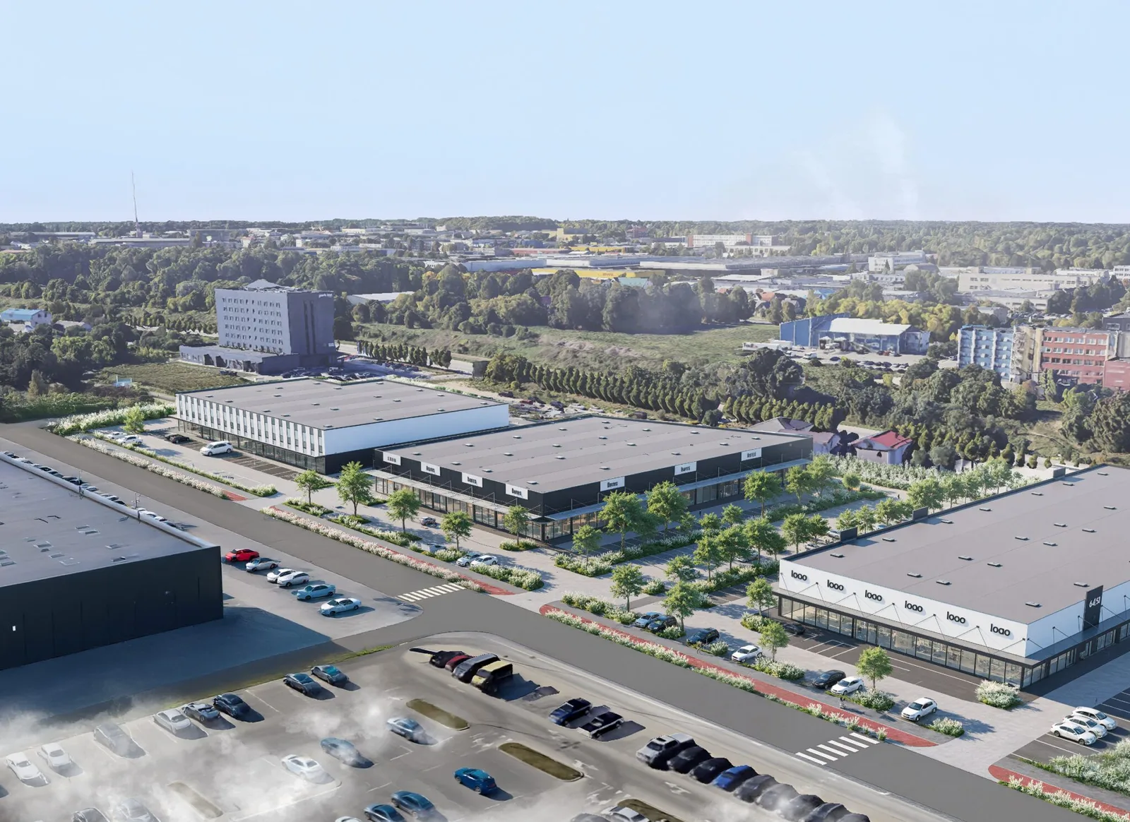 Prie Vilniaus oro uosto plečiasi komercinis kvartalas: statys dar tris pastatus