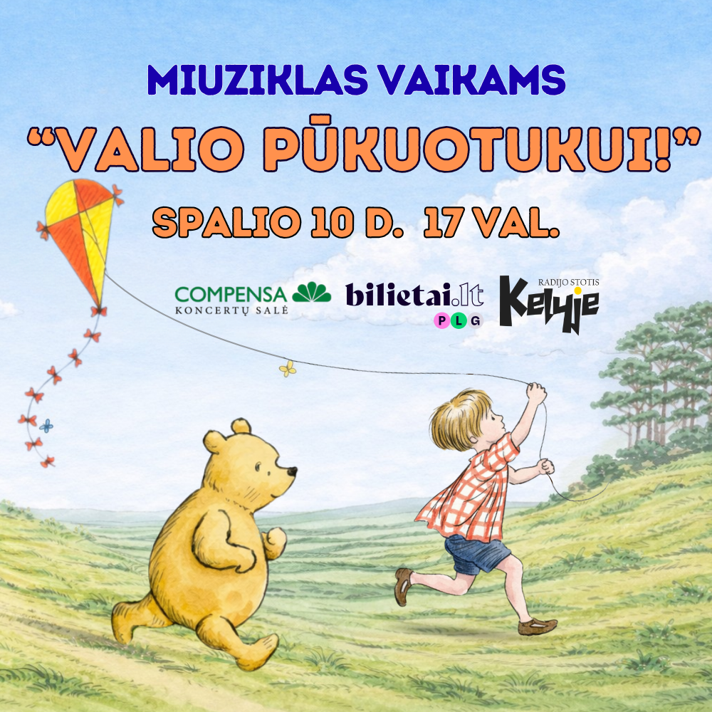 Comédie musicale pour enfants « Vive Winnie l’ourson ! », événement à Vilnius