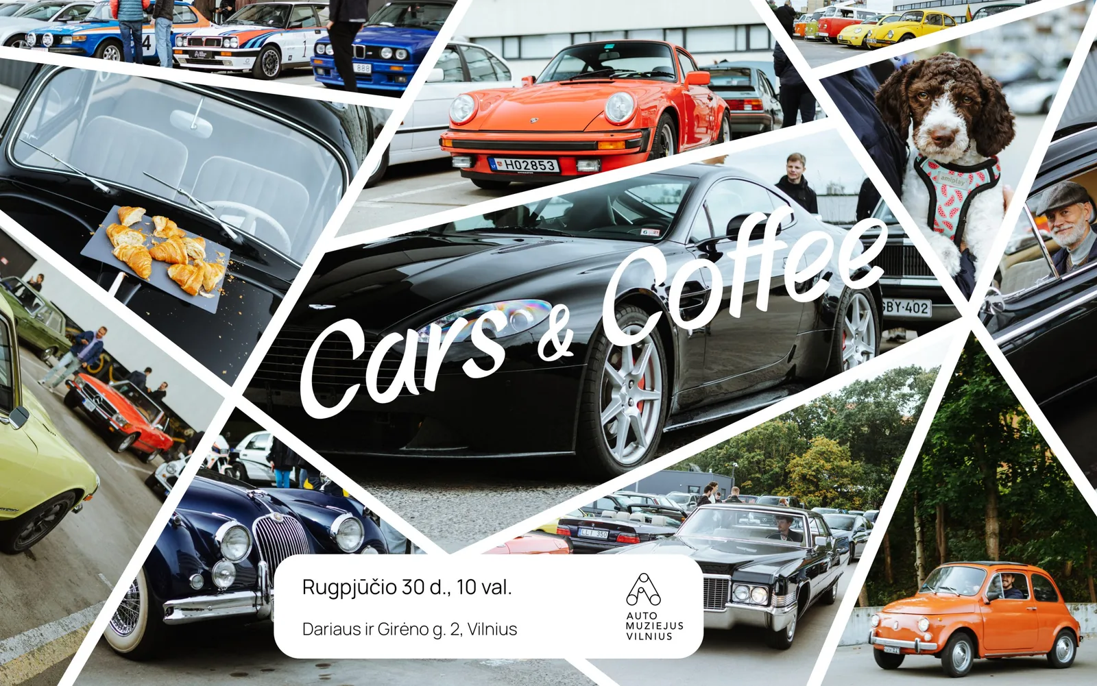 Rencontre des passionnés de voitures classiques „Cars & Coffee“, événement à Vilnius