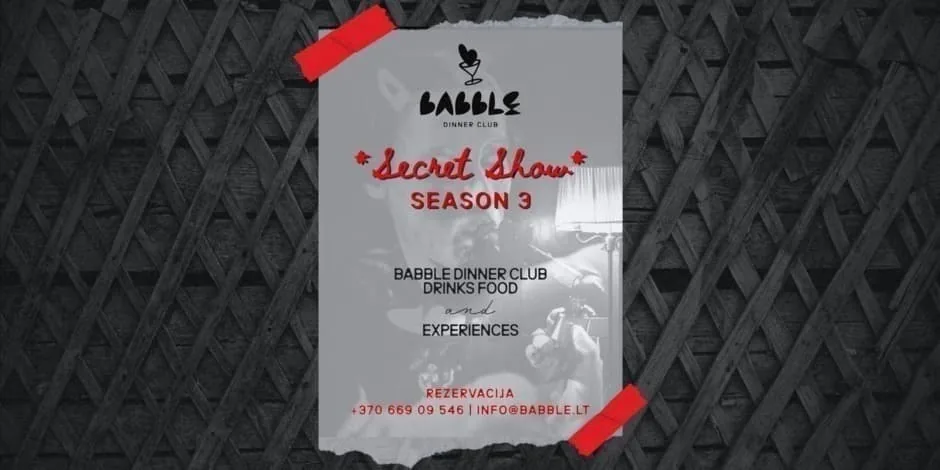 Babble Dinner Club | Secret Show | 9 novembre, événement à Vilnius