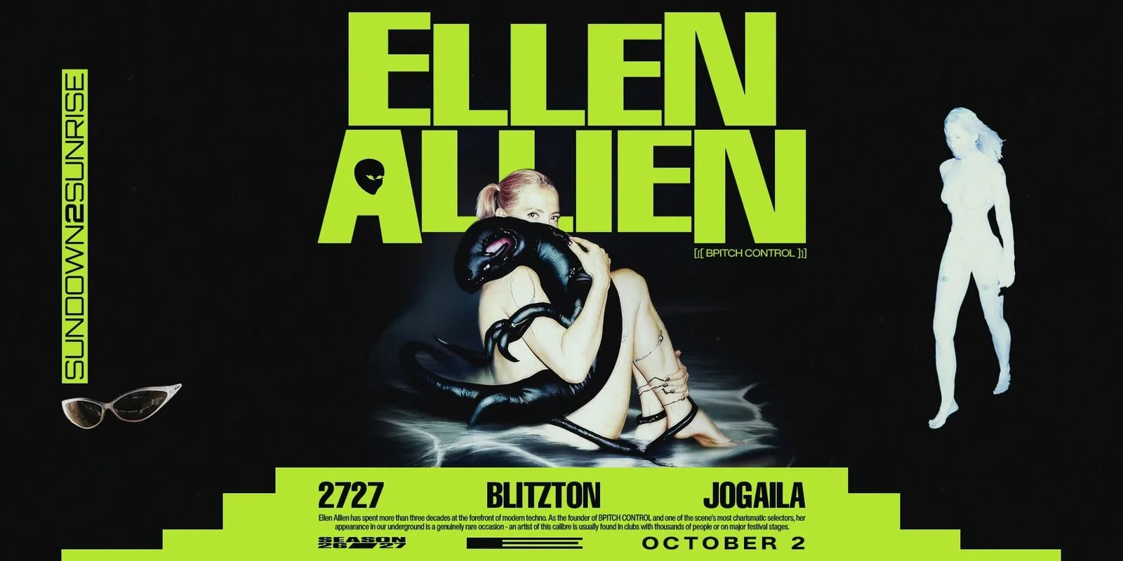 ELASTICA: ELLEN ALLIEN ❚ 2727 ❚ BLITZTON ❚ JOGAILA, événement à Vilnius