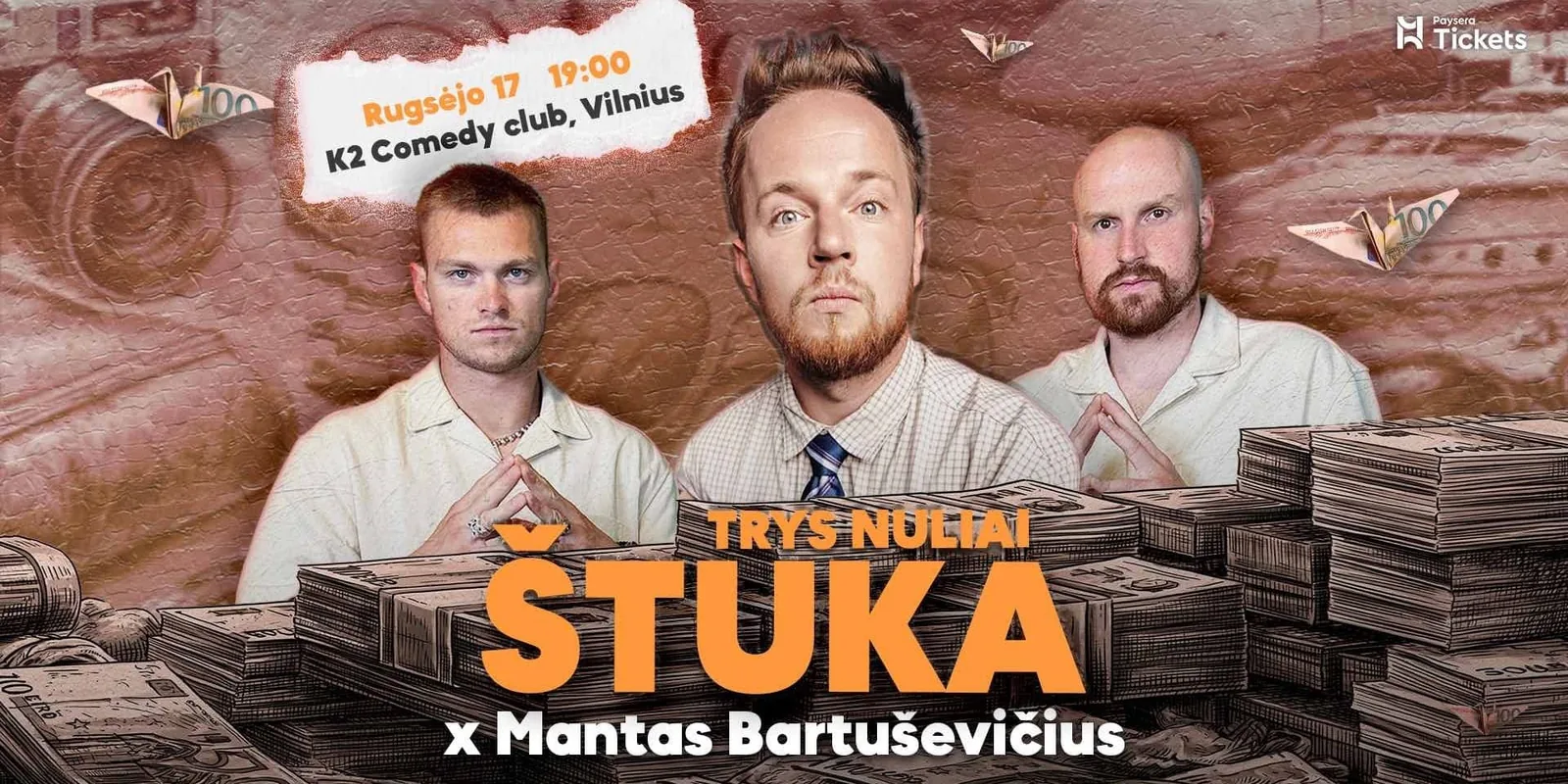 Hiparikai x Mantas Bartuševičius | TRYS NULIAI ŠTUKA, événement à Vilnius