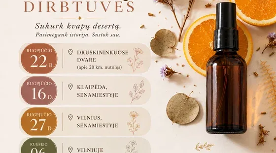 Atelier de Parfumerie "Jardin de Jasmin", événement à Vilnius