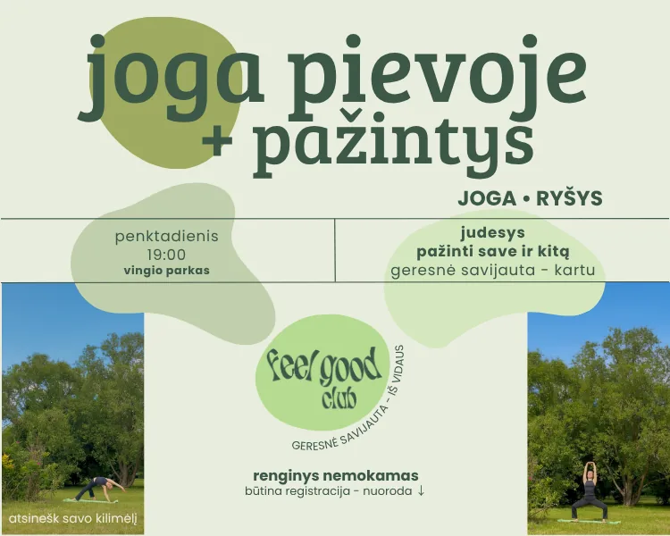 Yoga auf der Wiese + Kennenlernen – Feel Good Club, Veranstaltung in Vilnius