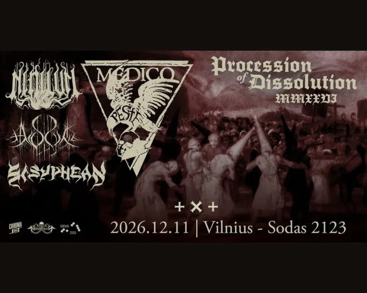 MEDICO PESTE, NIHILVM, SISYPHEAN, XENOTHYMIA, événement à Vilnius