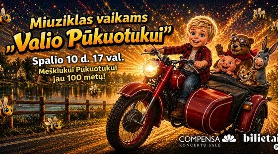 Comedie musicale pour enfants : Hourra pour Winnie l'Ourson !, événement à Vilnius