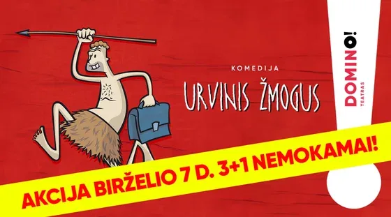 Nouvelle version de la comédie légendaire „L'Homme des Cavernes“, événement à Vilnius