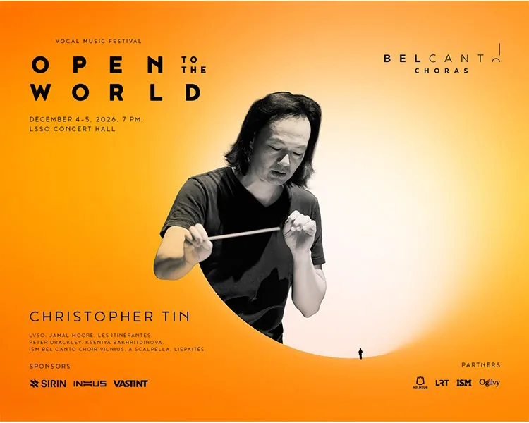 Open To The World 26 : Christopher Tin, LVSO, Chœur ISM Bel Canto & Amis, événement à Vilnius