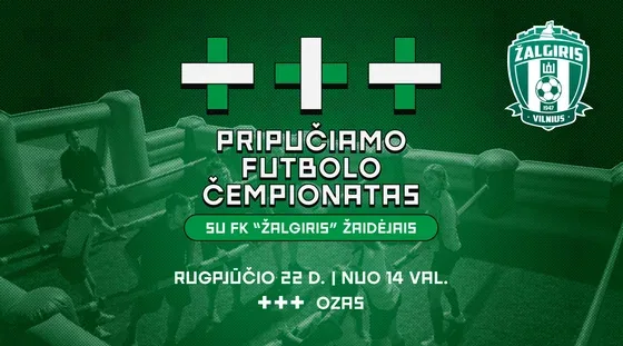 Championnat de football gonflable avec le FK «Žalgiris», événement à Vilnius