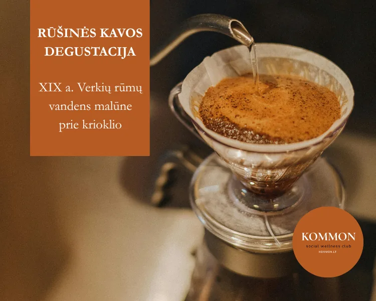 Rūšinės kavos degustacija XIX a. vandens malūne, renginys Vilniuje