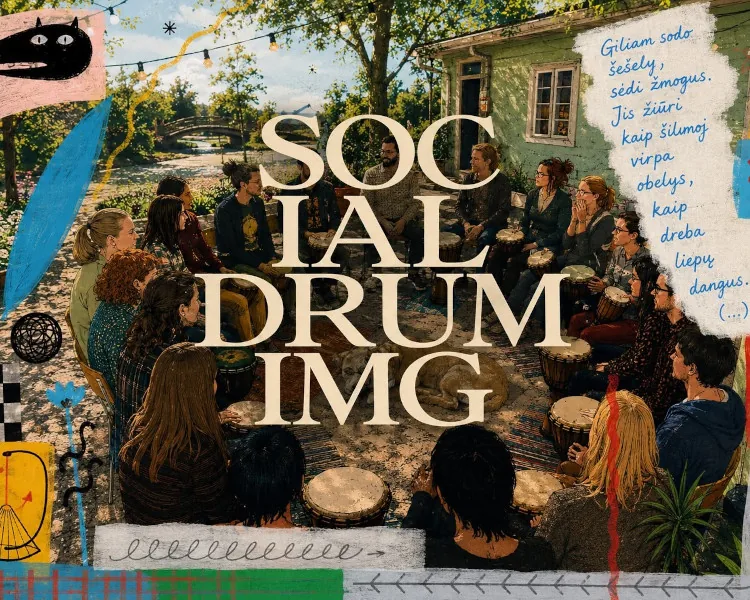Tambourinage social, événement à Vilnius