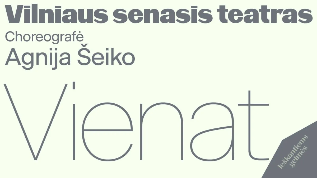 Spectacle de danse « VIENAT » – metteure en scène et chorégraphe Agnija Šeiko, événement à Vilnius