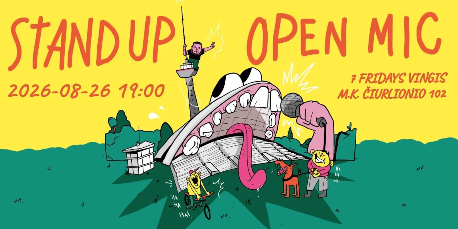 STAND UP OPEN MIC, événement à Vilnius