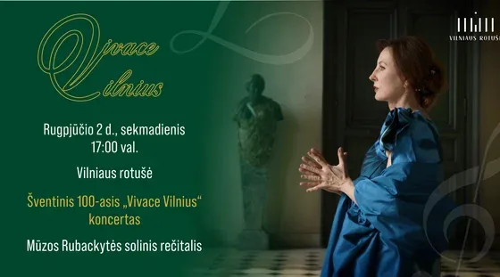 Festliches 100. „Vivace Vilnius“ Konzert mit Mūza Rubackytė, Veranstaltung in Vilnius