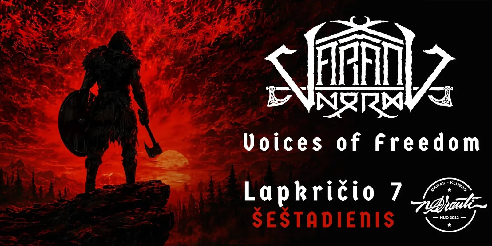 VARANG NORD - Voices Of Freedom Tour 2026 – Vilnius, événement à Vilnius