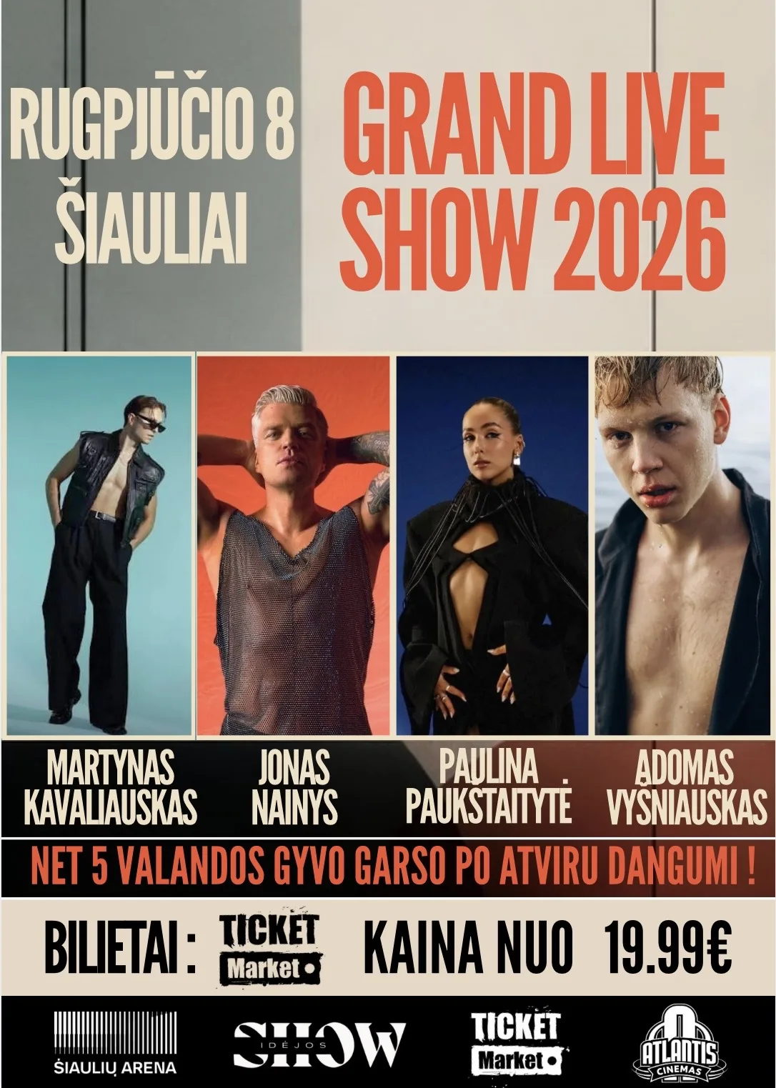Vasaros festivalis „Grand Live Show’26” / 2 diena, renginys Vilniuje