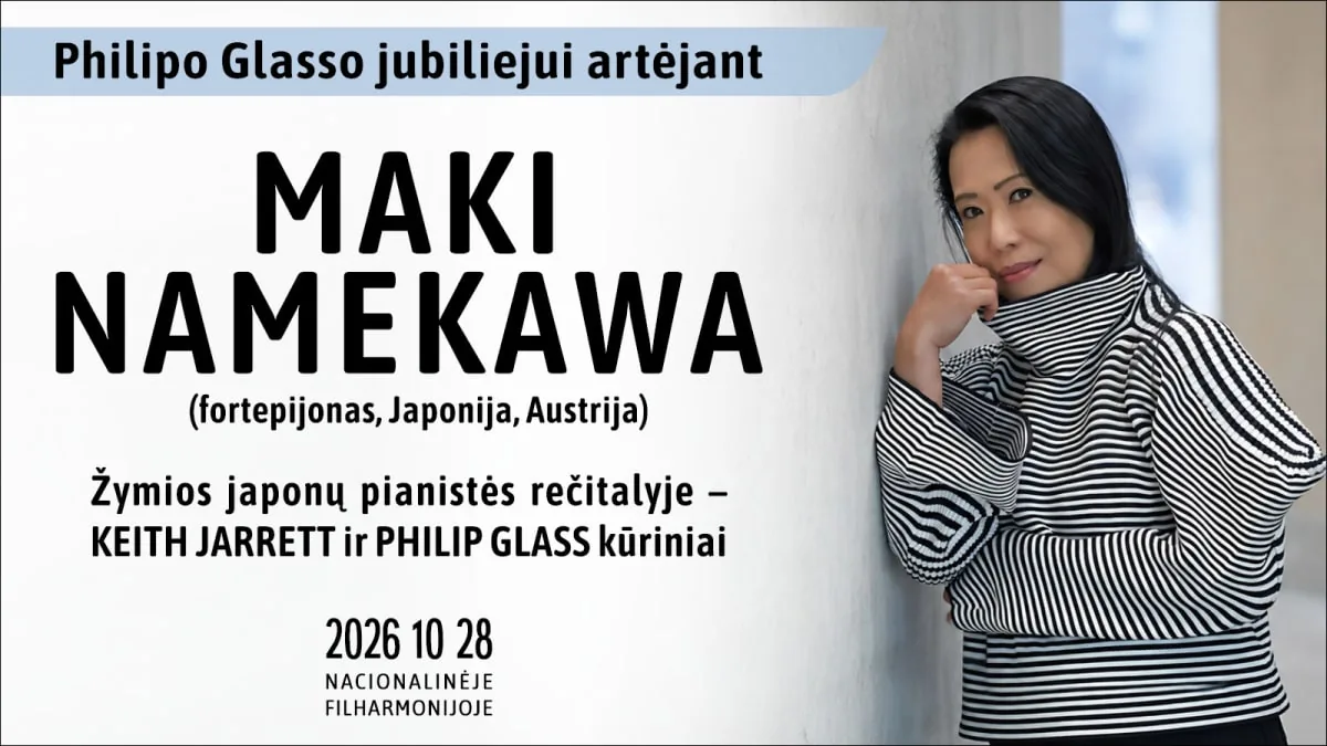 Récital de la célèbre pianiste japonaise MAKI NAMEKAWA : Œuvres de KEITH JARRETT et PHILIP GLASS, événement à Vilnius