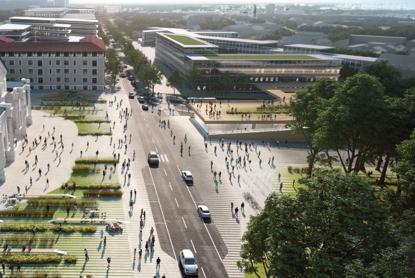 Stoties aikštė ir naujos viešosios erdvės: Zaha Hadid Architects vizualizacija