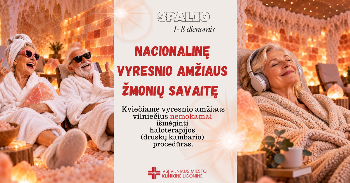 Vilniečiams nuo 60 metų – nemokamos procedūros: registracija prasideda pirmadienį